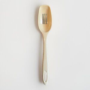 Vintage Ensar Beige Nylon Plastic Slotted Spoon & Reg Serving Cooking Utensil